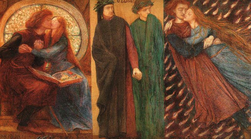 Paolo and Francesca da Rimini, Dante Gabriel Rossetti
